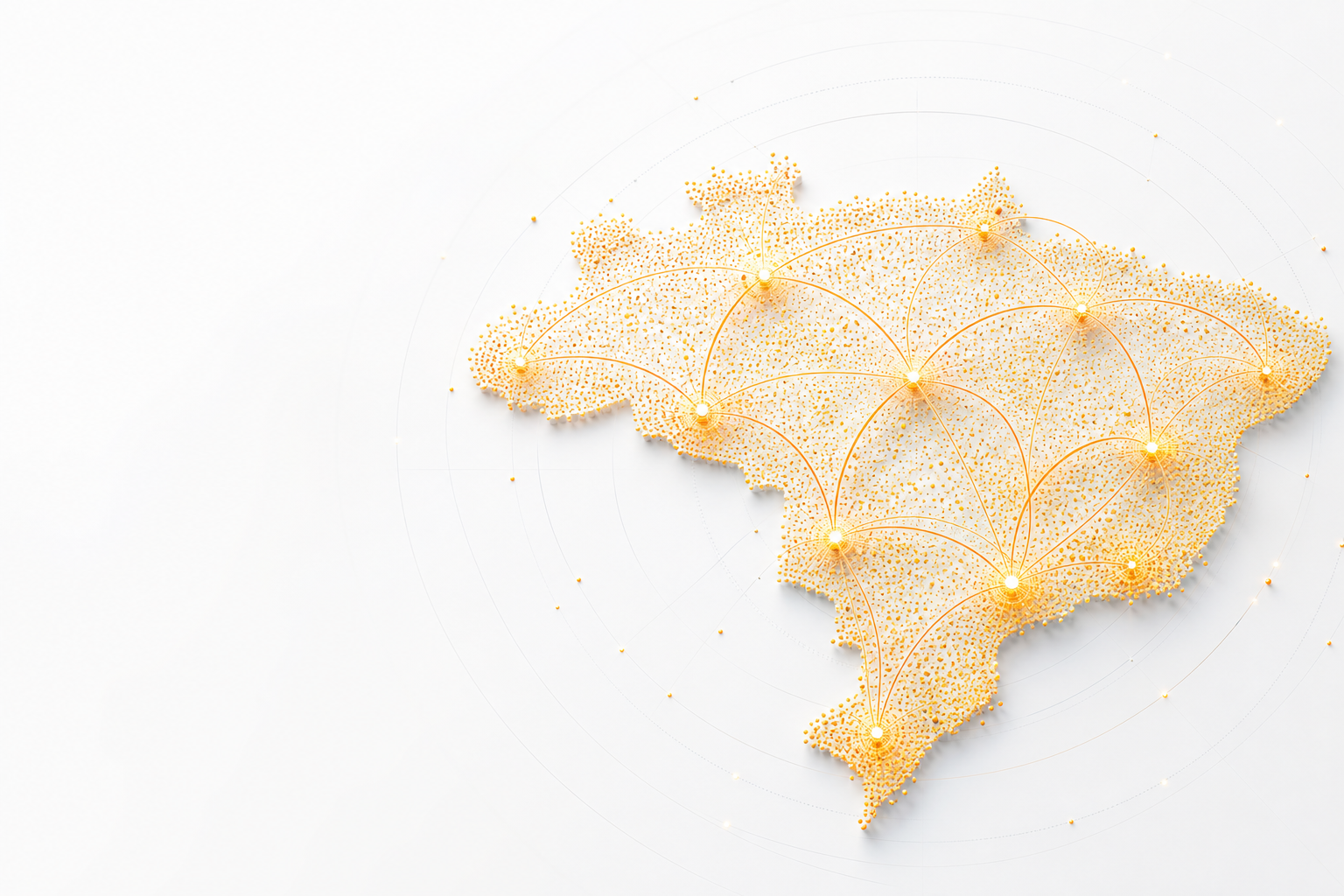 Mapa conectado do Brasil